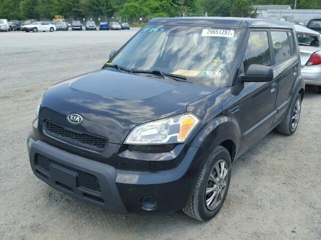 KNDJT2A12A7195087 - 2010 KIA SOUL BLACK photo 2