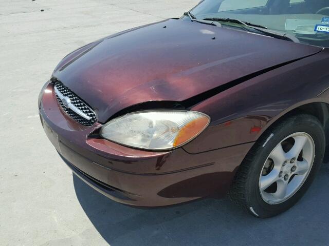 1FAFP55U8YA231416 - 2000 FORD TAURUS SES BURGUNDY photo 9