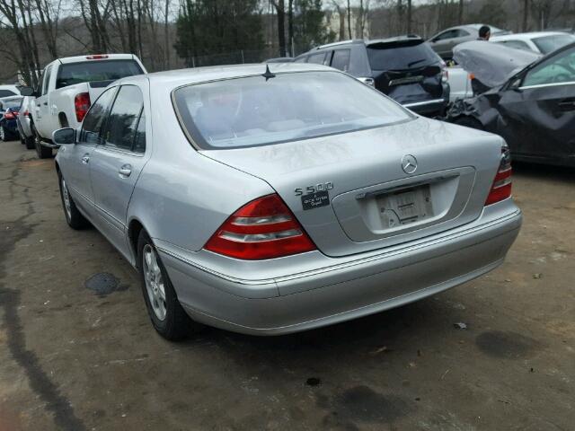 WDBNG75J51A142060 - 2001 MERCEDES-BENZ S 500 SILVER photo 3