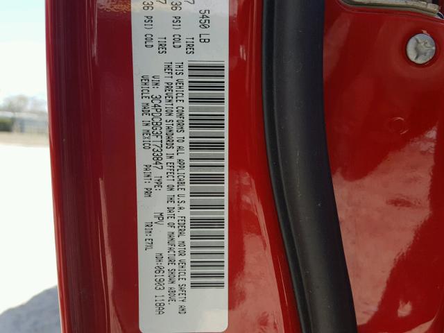 3C4PDCBG3FT733847 - 2015 DODGE JOURNEY SX RED photo 10