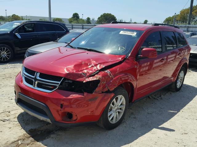 3C4PDCBG3FT733847 - 2015 DODGE JOURNEY SX RED photo 2