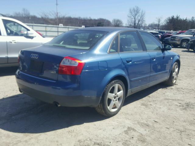 WAUJC68E93A343531 - 2003 AUDI A4 1.8T BLUE photo 4