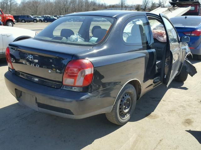 JTDAT123820218389 - 2002 TOYOTA ECHO BLACK photo 4