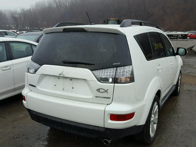 JA4JT3AW2BU008722 - 2011 MITSUBISHI OUTLANDER WHITE photo 4