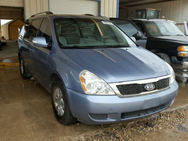 KNDMG4C70C6442811 - 2012 KIA SEDONA LX BLUE photo 1