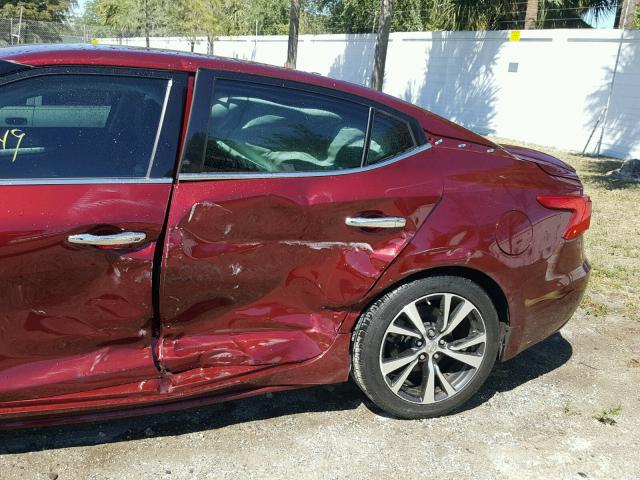 1N4AA6AP6HC366139 - 2017 NISSAN MAXIMA 3.5 MAROON photo 9