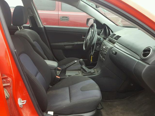 JM1BK123371639249 - 2007 MAZDA 3 S RED photo 5