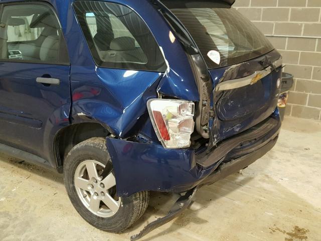 2CNDL13F886065269 - 2008 CHEVROLET EQUINOX LS BLUE photo 9