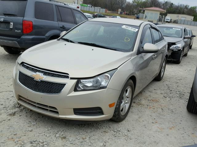 1G1PF5SCXC7106543 - 2012 CHEVROLET CRUZE LT BEIGE photo 2