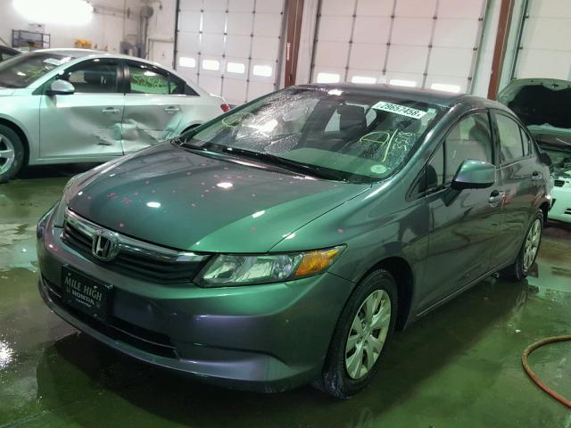 2HGFB2F58CH333518 - 2012 HONDA CIVIC LX CHARCOAL photo 2