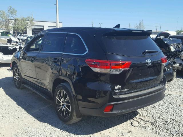 5TDKZRFHXHS200862 - 2017 TOYOTA HIGHLANDER BLACK photo 3