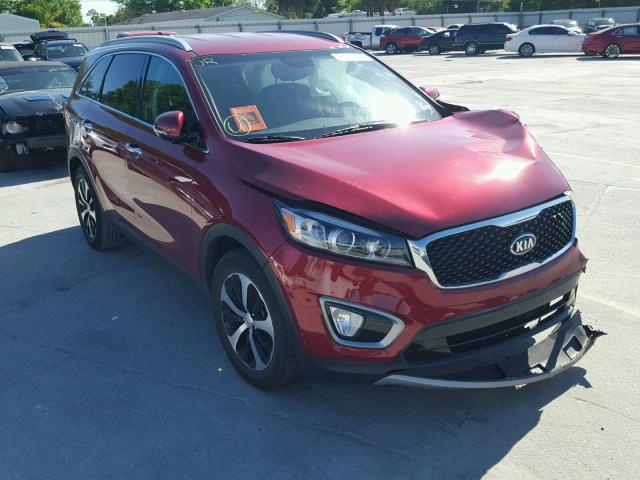 5XYPH4A16GG038150 - 2016 KIA SORENTO EX RED photo 1