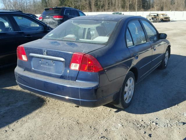1HGES25781L075712 - 2001 HONDA CIVIC EX Mavi foto 4