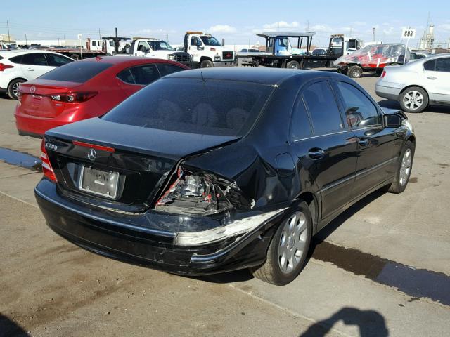 WDBRF54H46A831294 - 2006 MERCEDES-BENZ C GENERATI BLACK photo 4