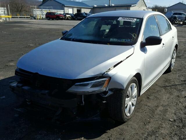 3VW2K7AJ6DM362949 - 2013 VOLKSWAGEN JETTA BASE ვერცხლისფერი ფოტო 2