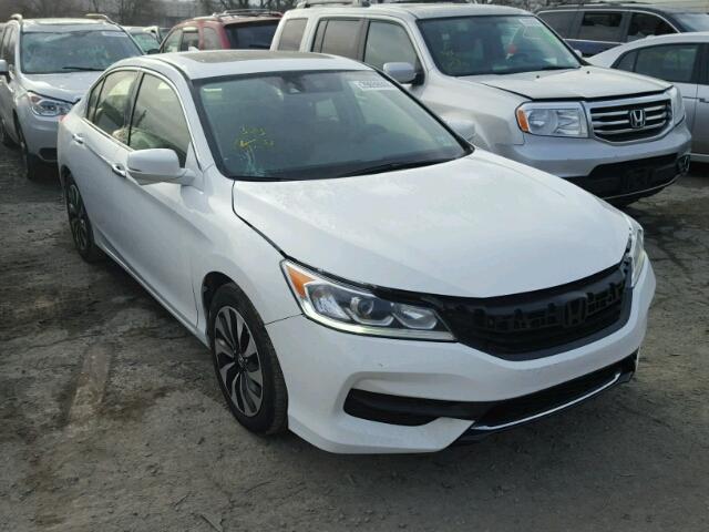 JHMCR6F56HC000649 - 2017 HONDA ACCORD HYB WHITE photo 1