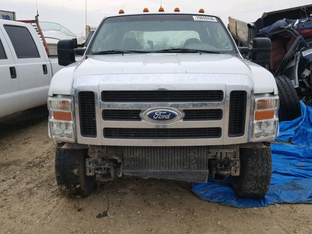 1FTSW21R88EC02034 - 2008 FORD F250 SUPER WHITE photo 9