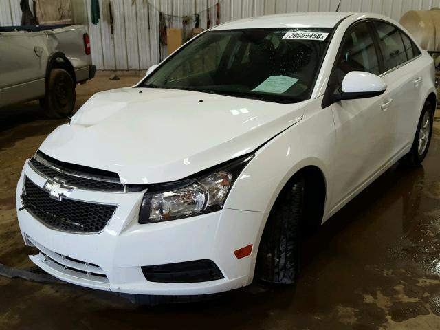 1G1PC5SB5E7474826 - 2014 CHEVROLET CRUZE LT WHITE photo 2