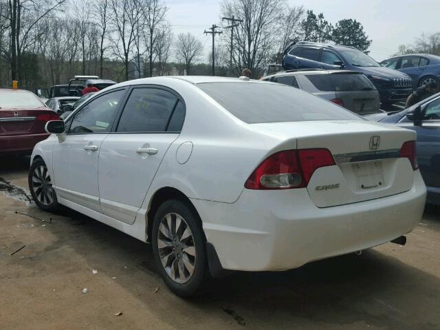 2HGFA16809H317250 - 2009 HONDA CIVIC EX WHITE photo 3