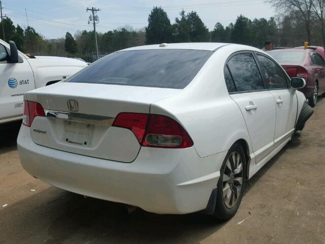 2HGFA16809H317250 - 2009 HONDA CIVIC EX WHITE photo 4