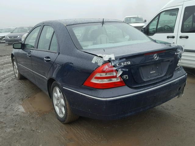 WDBRF84J43F437961 - 2003 MERCEDES-BENZ C 320 4MAT BLUE photo 3