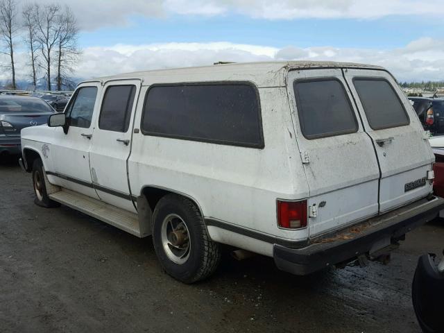 1GNGR26N6MF152118 - 1991 CHEVROLET SUBURBAN R WHITE photo 3