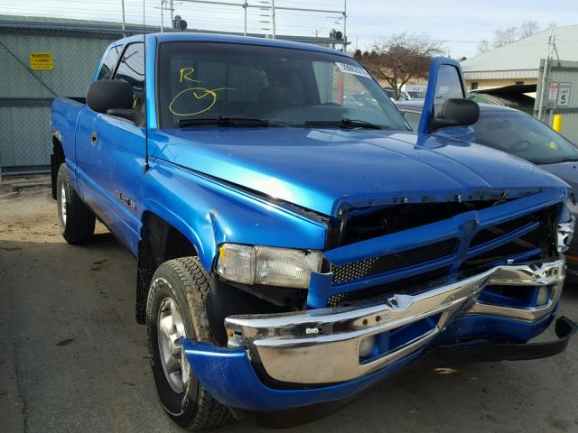 3B7HF13Y6WG220983 - 1998 DODGE RAM 1500 BLUE photo 1