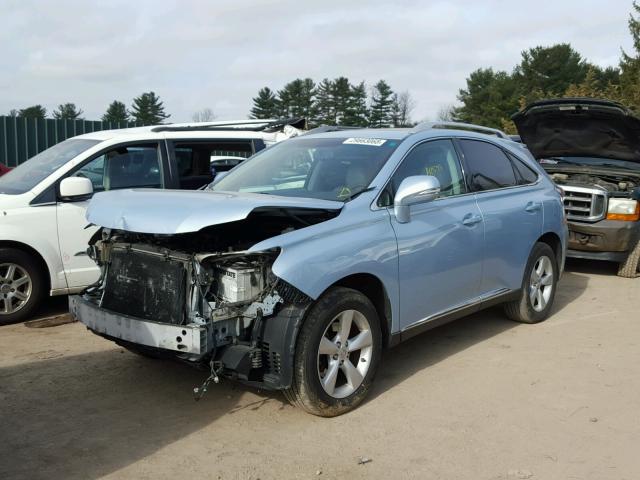 2T2BK1BA3AC026447 - 2010 LEXUS RX 350 BLUE photo 2