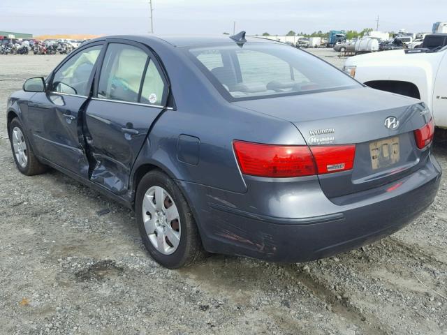 5NPET46C79H503790 - 2009 HYUNDAI SONATA GLS BLUE photo 3