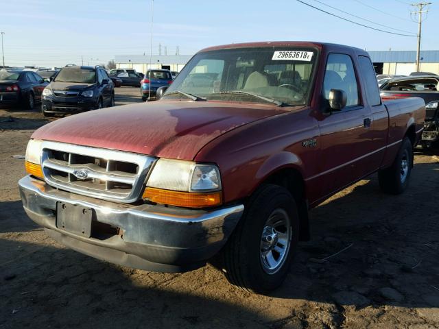 1FTYR14X9XTA10508 - 1999 FORD RANGER SUP RED photo 2