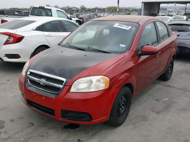 KL1TD5DE6AB103070 - 2010 CHEVROLET AVEO LS RED photo 2