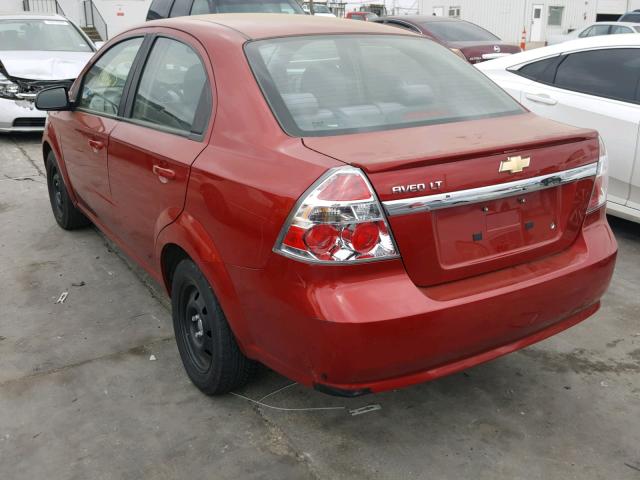 KL1TD5DE6AB103070 - 2010 CHEVROLET AVEO LS RED photo 3