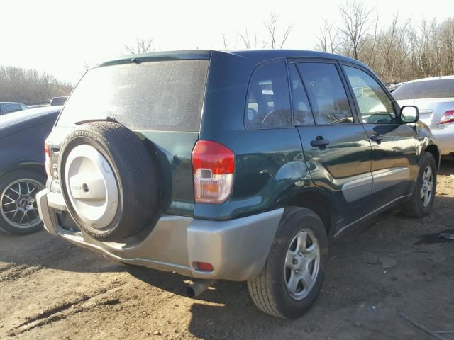 JTEGH20VX10007355 - 2001 TOYOTA RAV4 GREEN photo 4