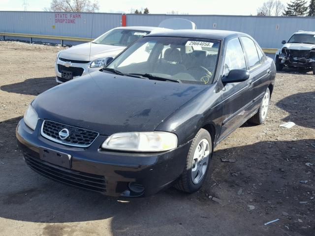 3N1CB51D33L714205 - 2003 NISSAN SENTRA XE BLACK photo 2