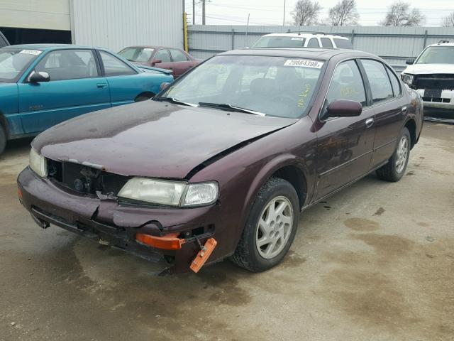 JN1CA21D1VM527717 - 1997 NISSAN MAXIMA GLE BURGUNDY photo 2