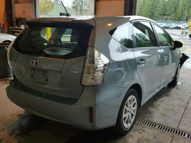 JTDZN3EU9E3331042 - 2014 TOYOTA PRIUS V BLUE photo 4