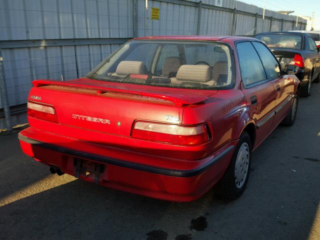 JH4DB164XLS021215 - 1990 ACURA INTEGRA RS RED photo 4