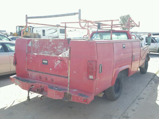 1GDJC34KXSE527540 - 1995 GMC SIERRA C35 RED photo 4