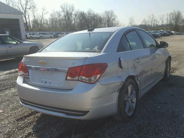 1G1PE5SB0F7118022 - 2015 CHEVROLET CRUZE LT SILVER photo 4