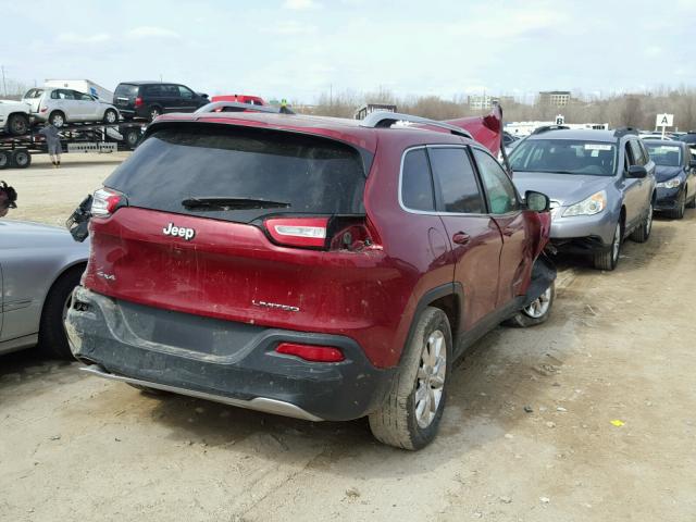 1C4PJMDB9GW210344 - 2016 JEEP CHEROKEE L RED photo 4