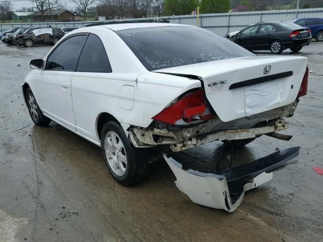 1HGEM22963L050780 - 2003 HONDA CIVIC EX WHITE photo 3