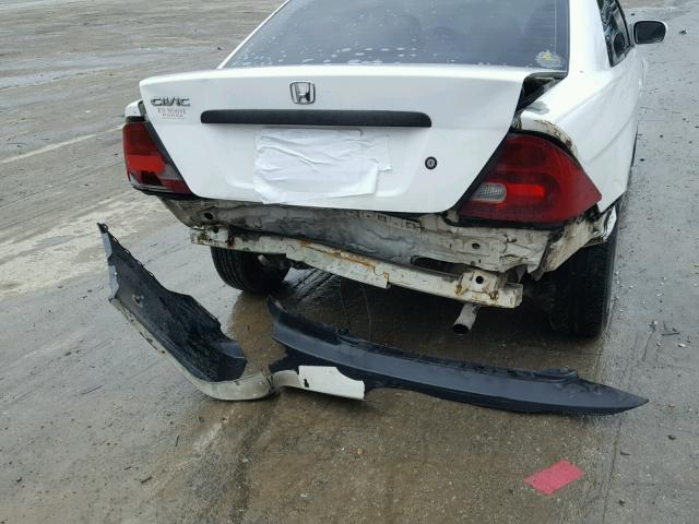 1HGEM22963L050780 - 2003 HONDA CIVIC EX WHITE photo 9