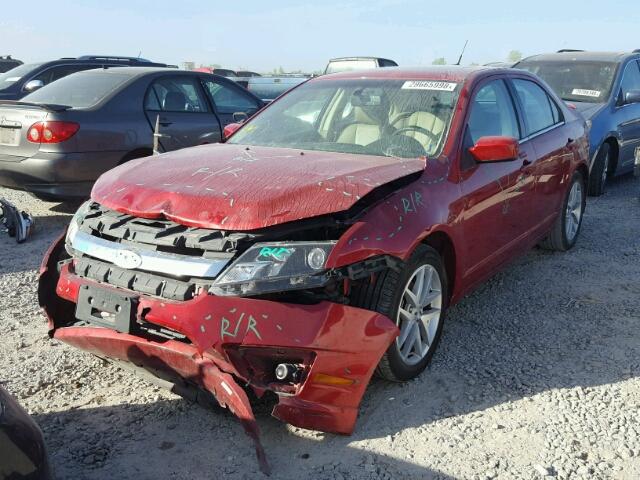3FAHP0JA2CR231031 - 2012 FORD FUSION SEL RED photo 2