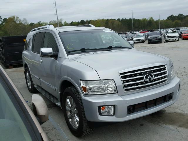 5N3AA08CX8N907839 - 2008 INFINITI QX56 SILVER photo 1