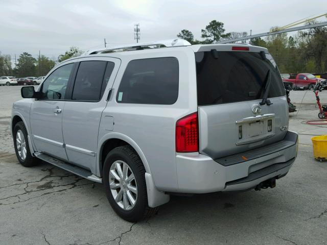 5N3AA08CX8N907839 - 2008 INFINITI QX56 SILVER photo 3