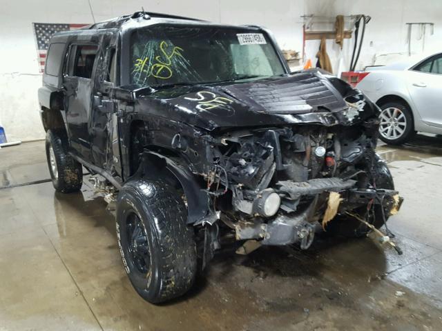 5GTDN13E278172423 - 2007 HUMMER H3 BLACK photo 1