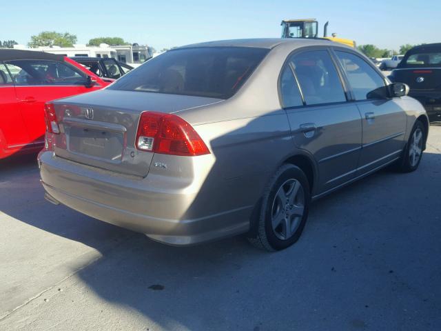 2HGES26714H500445 - 2004 HONDA CIVIC EX ბეჟი ფოტო 4