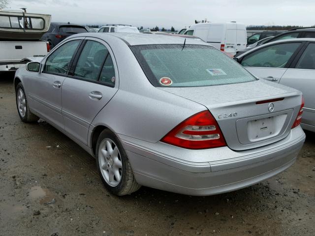 WDBRF61J32F246233 - 2002 MERCEDES-BENZ C 240 SILVER photo 3