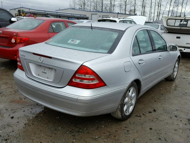 WDBRF61J32F246233 - 2002 MERCEDES-BENZ C 240 SILVER photo 4