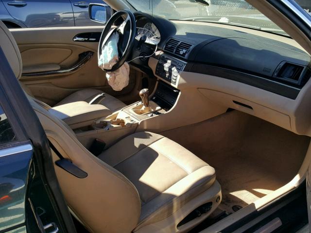 WBABN53402JU27520 - 2002 BMW 330 CI GREEN photo 5